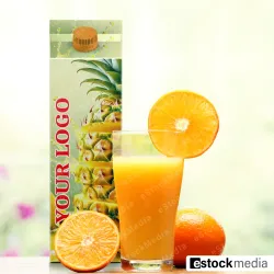 Fresh Creative Sliced Pineapple with Juice Splashes
